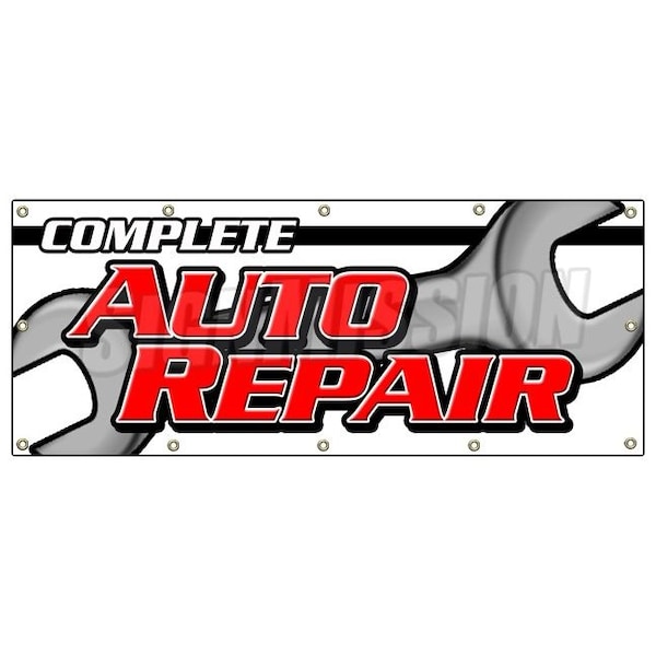 COMPLETE AUTO REPAIR BANNER SIGN car mechanic transmission tires